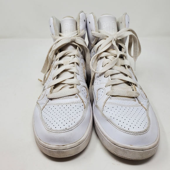 Nike Son of Force Women's White Leather Mid Trainers Athletic Sneakers Size 8.5 - Picture 5 of 7